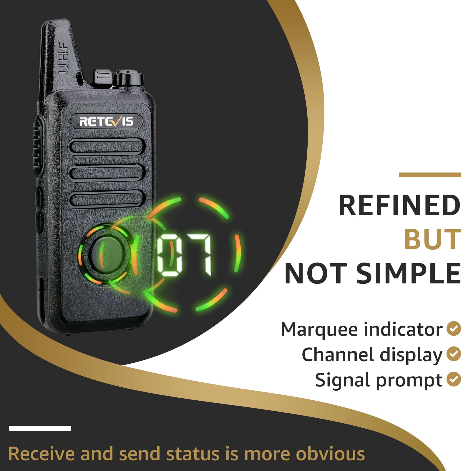 Retevis RT22S Rechargeable Long Range Walkie Talkies - 2 Way Radios with Earpiece & Mic Set, LCD Channel Display, Signal Prompt, Handsfree Portable Two-Way Radio (6 Pack) & 6-Port Multi Charger - Perfect for Construction Sites, Warehouse Operations, Outdoor Adventures and Event Coordination