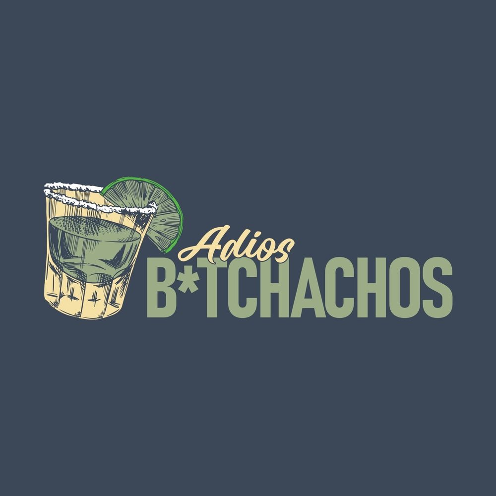Women's Adios B*tchachos Boyfriend Fit T-Shirt - Midnight Navy - Casual Funny Graphic Tee for Women's Outfits & Girls Night Out
