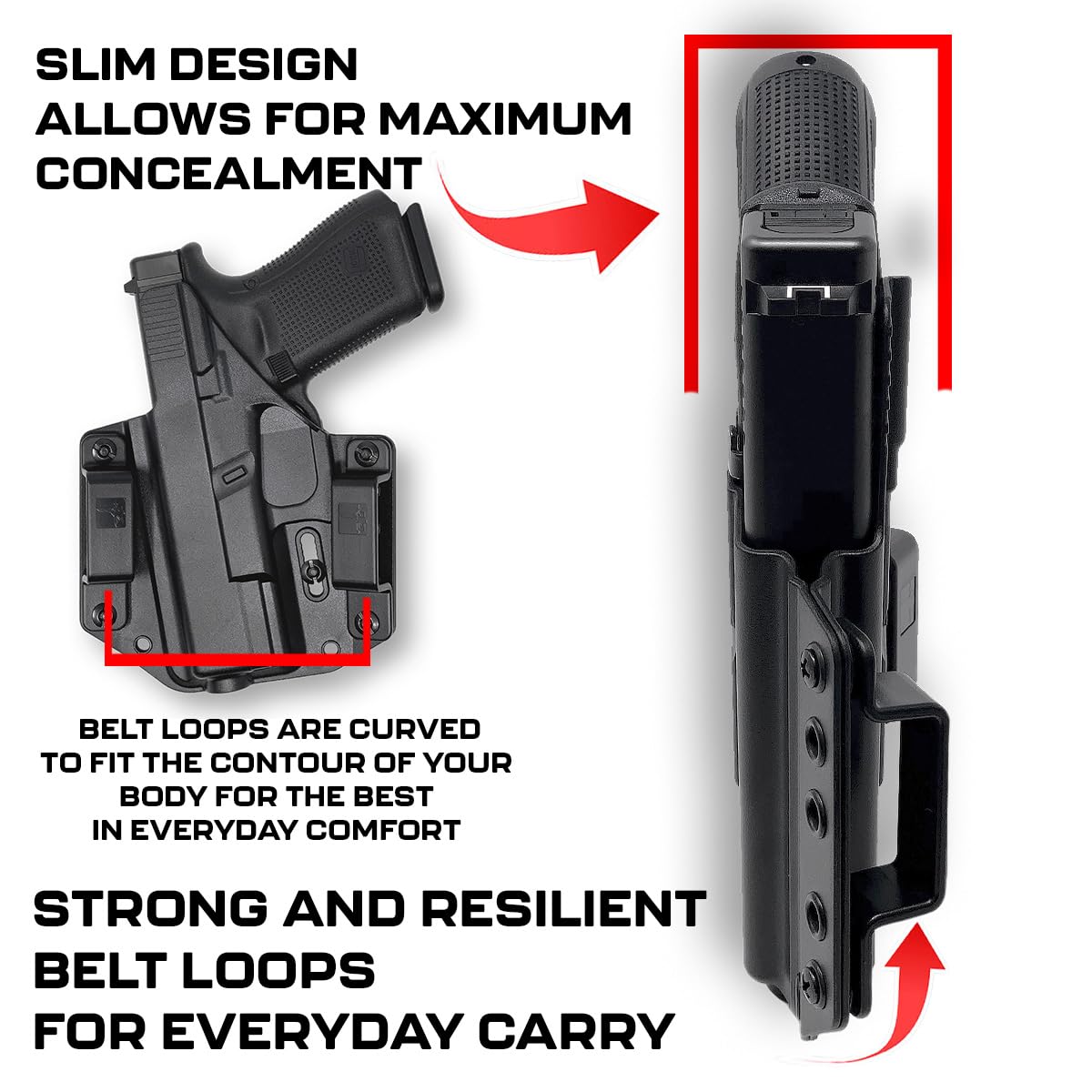 Premium OWB Holster for Sig Sauer P365 XL - Custom Fit Concealed Carry Gun Holster - Comfortable & Secure Outside Waistband Pistol Holster for Everyday Carry (EDC) - Perfect for Range Training, Outdoor Activities & Personal Protection