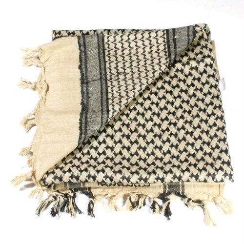 Ethan James Tactical Shemagh - Sand & Black Military Scarf for Outdoor, Hiking, Survival & Fashion Accessory | Perfect for Camping, Airsoft, and Cold Weather Protection