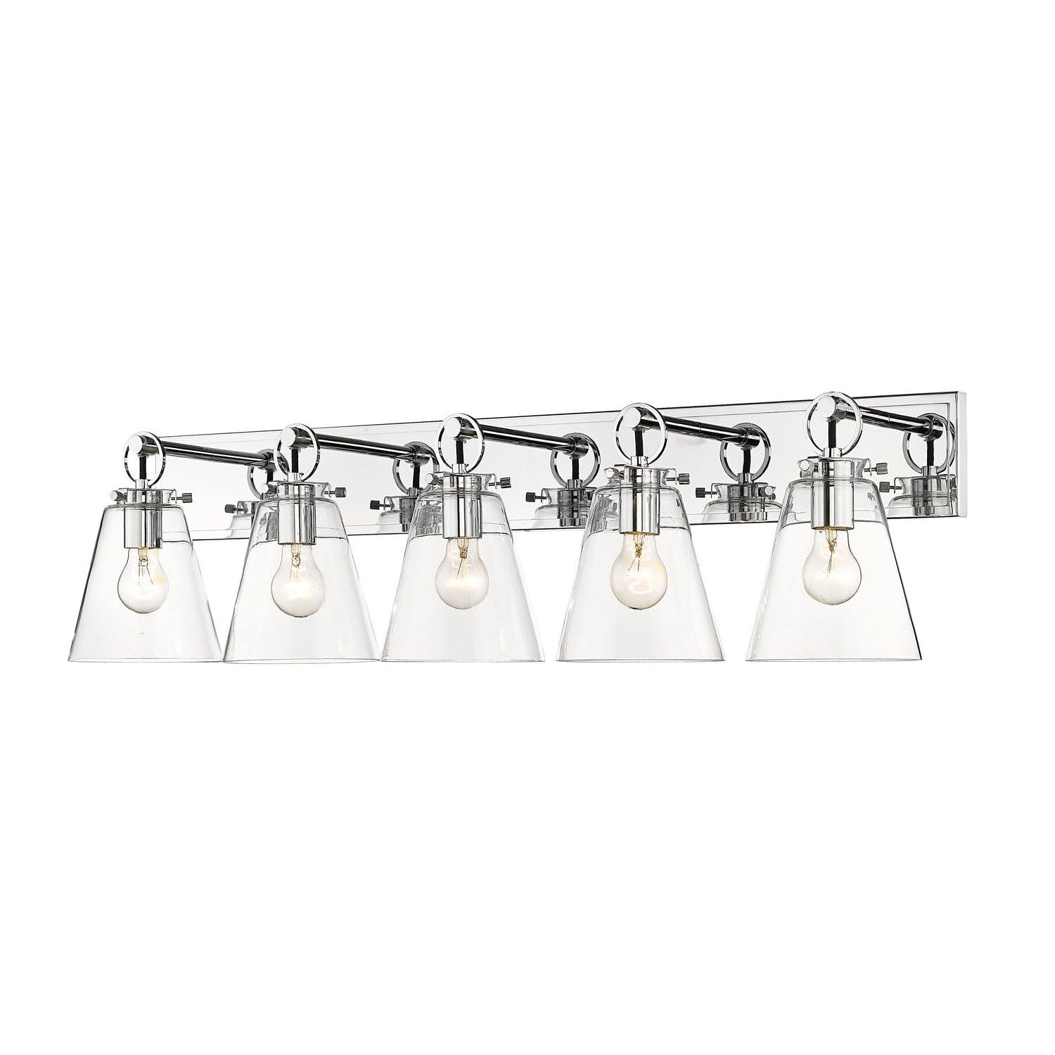 Z-Lite 5-Light Vanity Light Fixture 483-5V-CH - Modern Bathroom Lighting for Mirror, Makeup Area & Dressing Room