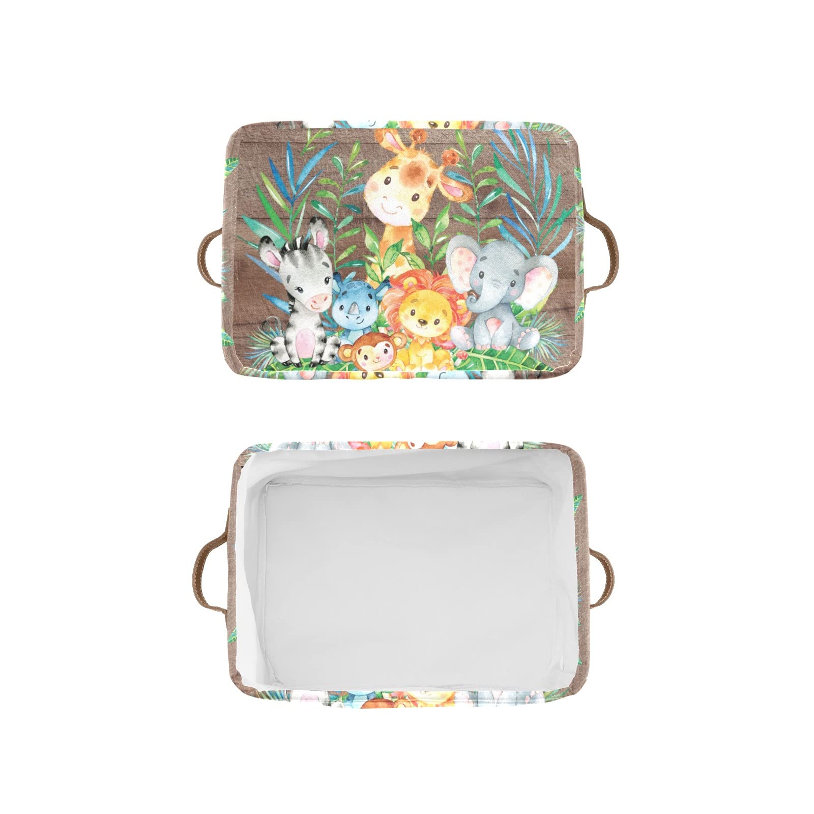 Personalized Animal Forest Waterproof Storage Box - Custom Name Cloth Towel & Book Organizer for Bathroom, Office & Nursery (1 Pack) | Durable Multi-Purpose Storage Basket for Home Organization