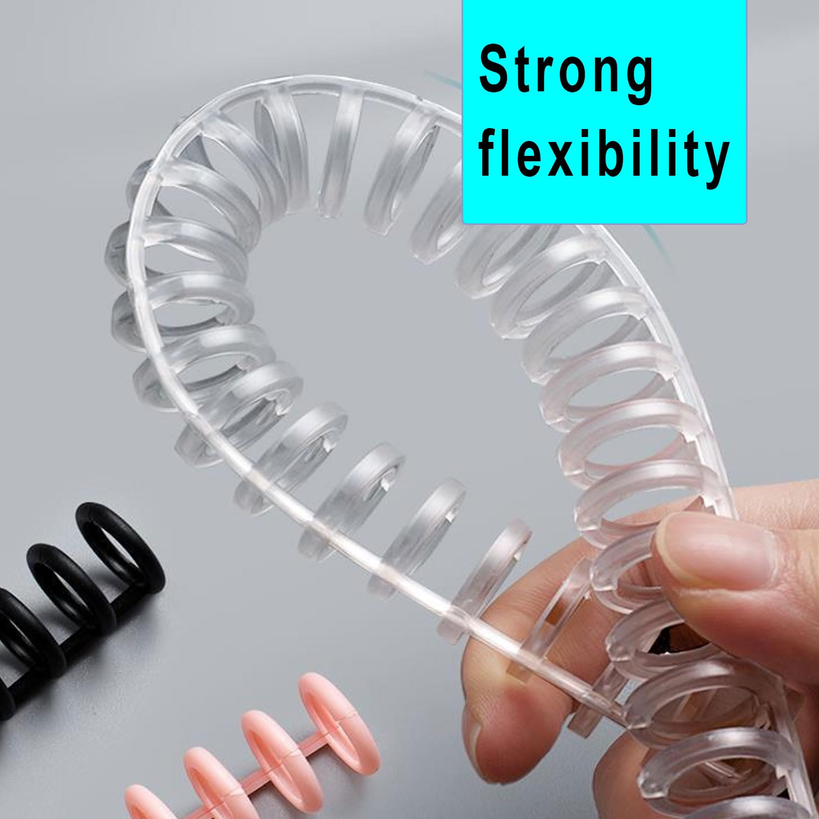 20PCS Colorful Plastic Click Binding Combs - 12mm Spiral Binding Coils with 30 Rings - Binder Combs Kit for Office, School, and DIY Projects