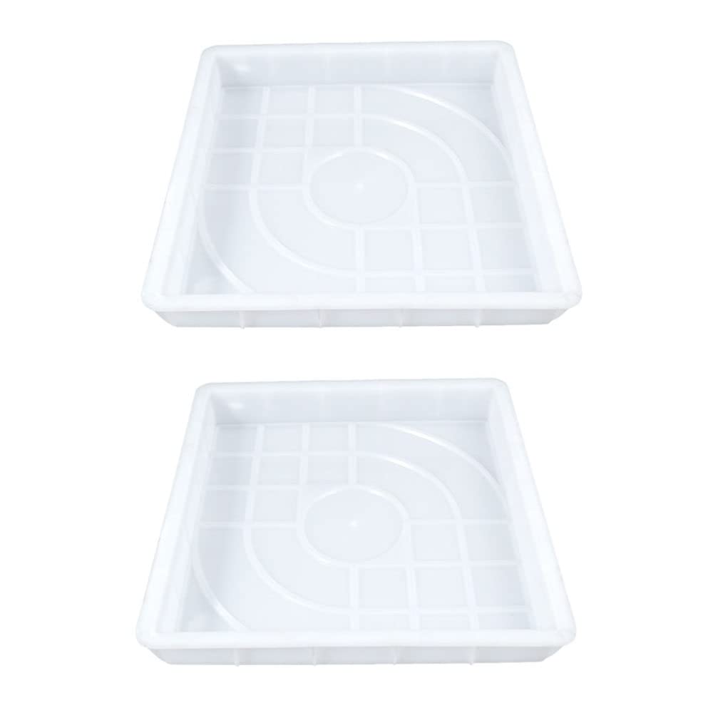 Yardwe 2-Pack Plastic Walk Maker Mold for Concrete Pathmate Stepping Stones - 25cm DIY Garden Paving Mold for Patio, Walkway & Landscape Design - Perfect for Outdoor Pathways, Yard Decor & Garden Edging