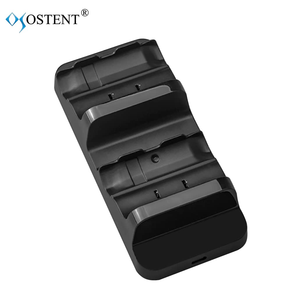 OSTENT Dual Charger Dock Station with 2 Rechargeable Batteries for Microsoft Xbox One Wireless Controller - Fast Charging Gaming Accessories for Xbox One S/X/Elite Controllers - Perfect for Gaming Sessions and Multiplayer Setups