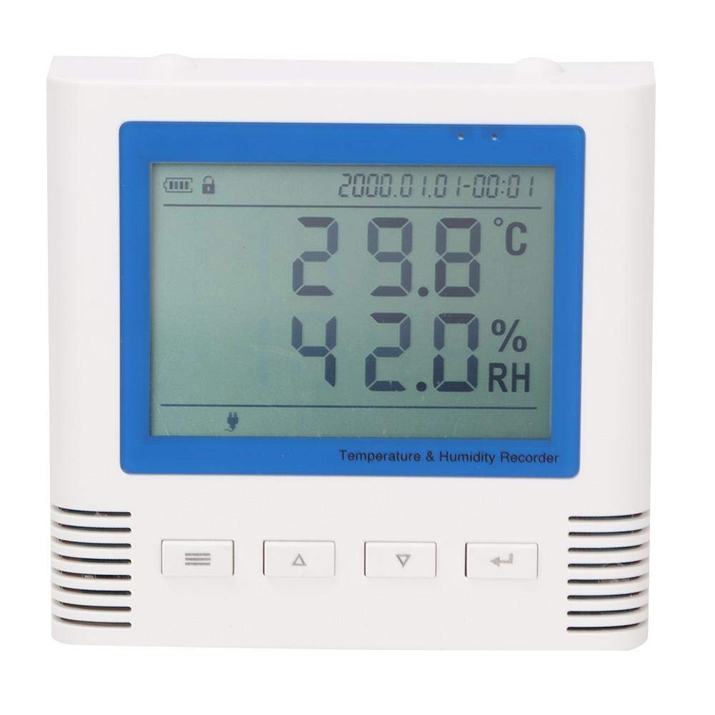 EVTSCAN Digital Temperature and Humidity Data Logger with USB Download, Large LCD Screen & Wide Viewing Angle - Ideal for Food Storage, Vaccine Monitoring, and Laboratory Use
