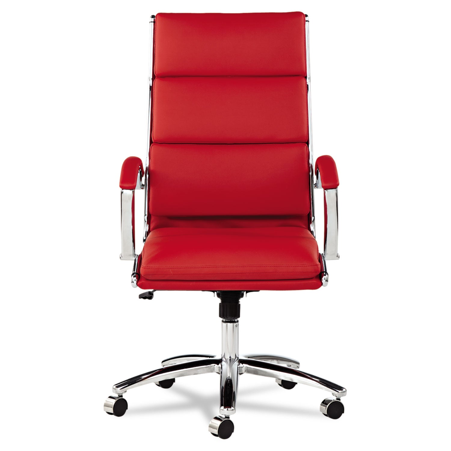 Alera Neratoli High Back Office Chair - Faux Leather Executive Chair with Chrome Base, 275 lb Weight Capacity, Adjustable Seat Height 17.32