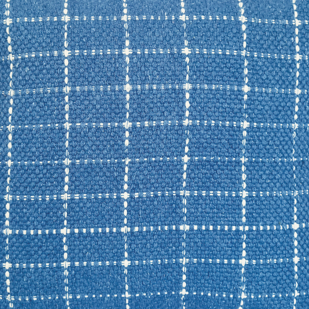 Tahlia Decorative Throw Pillow 50x50cm - Elemental Blue & Cream Cotton Cover - Perfect for Sofa, Bed, Living Room & Home Decor
