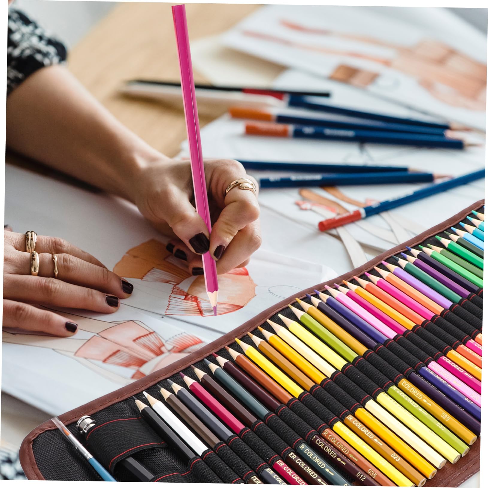 Cabilock 2 Sets Sketching Pencils for Drawing & Coloring - Professional Graffiti Art Pencils with Nylon Case - Perfect for Artists, Students & Daily Coloring Books