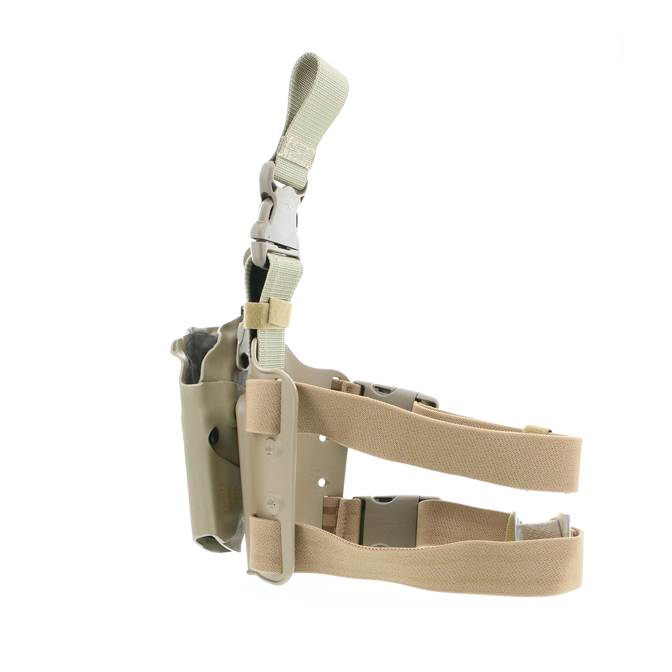 Safariland 6355 ALS Tactical Gun Holster - Earth Brown, Automatic Lock & Quick Release Leg Harness for Law Enforcement & Outdoor Shooting