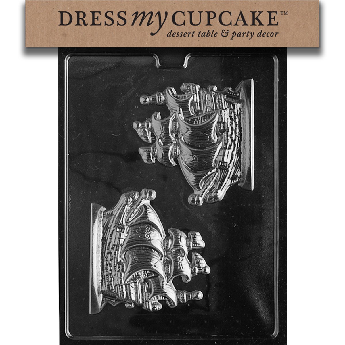 Pirate Ship Chocolate Candy Mold for Cupcakes - Nautical Theme Baking Decorations - Perfect for Birthday Parties, Baby Showers & Themed Events