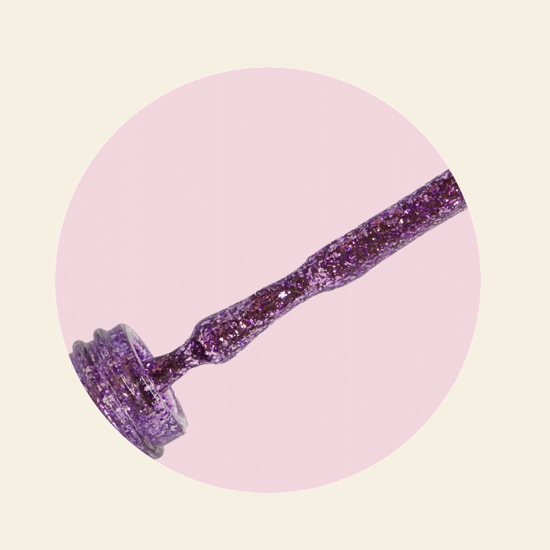 Mitty Platinum Glitter Popping Purple Nail Polish - 15ml Long Lasting High Shine Gel Polish for Manicures & Pedicures | Perfect for Parties, Weddings & Special Occasions