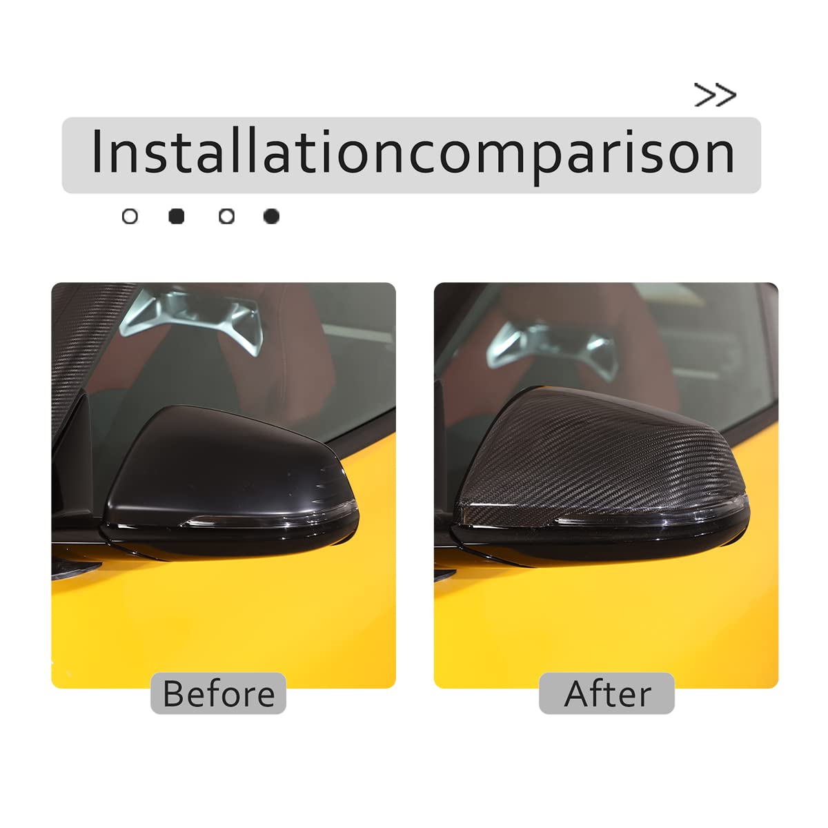 Carbon Fiber Door Rear View Mirror Cover Cap for Toyota Supra GR A90 A91 MK5 2019-2022 - 2PCs Exterior Side Mirror Covers - Upgrade Your Car's Style & Protection (Perfect for Car Enthusiasts & Show Vehicles)