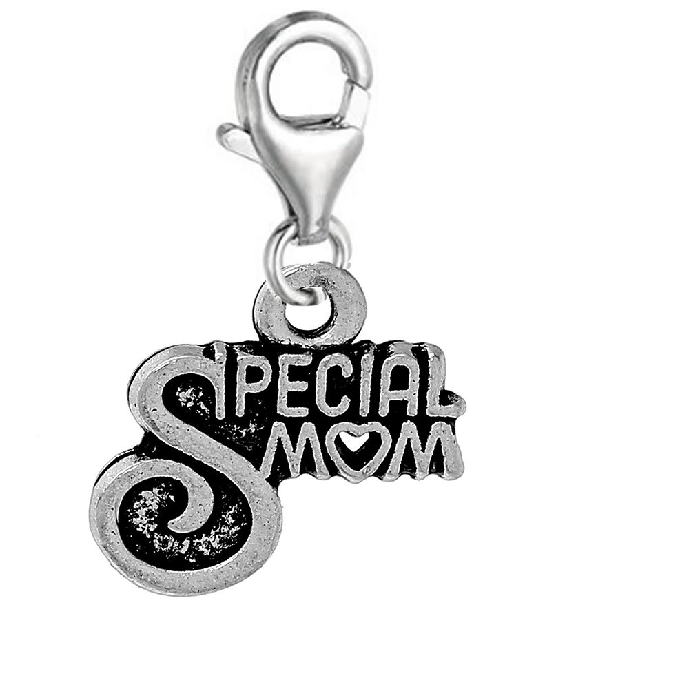 Elegant Sparkling Clip-On Pendant Charm for Bracelet & Necklace - Perfect Gift for Mom, Women's Jewelry Accessory for Birthday, Anniversary & Special Occasions