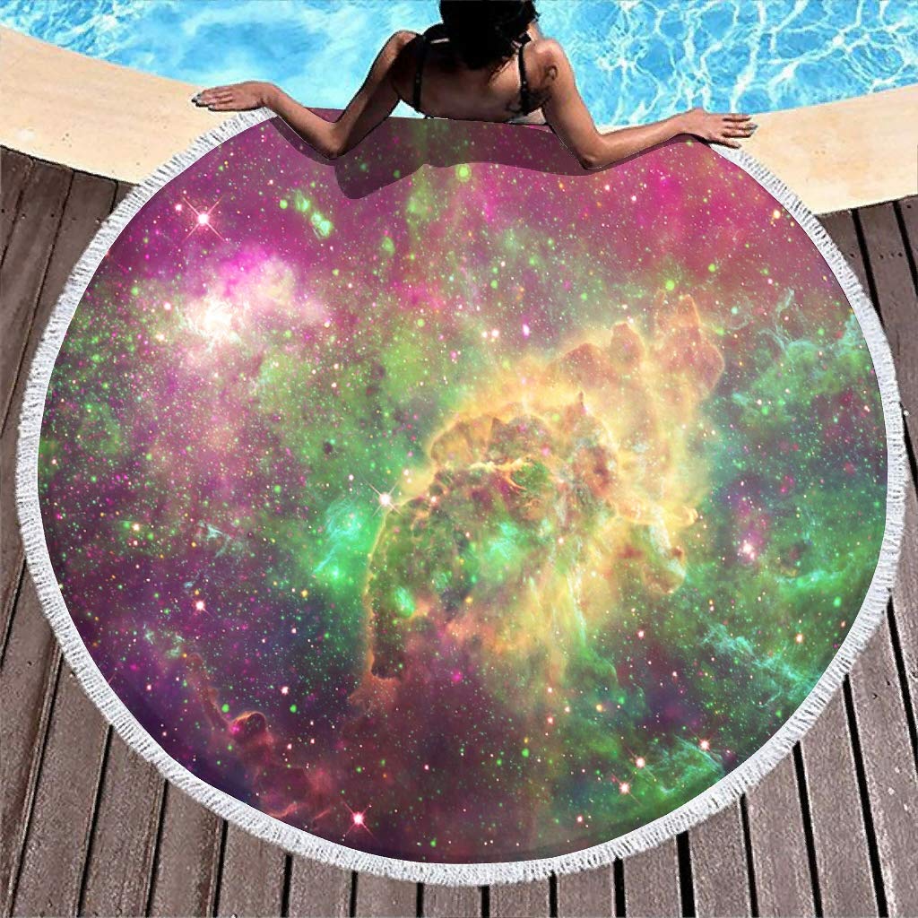 NE ZHA Galaxy Print Quick-Dry Microfiber Beach Towel - 59