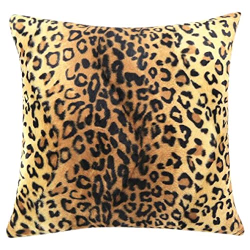 Throw Pillow Cover - Leopard Print Animal Design, Soft Decorative Cushion Case for Sofa, Bed, Home Decor | Perfect for Living Room, Bedroom & Office