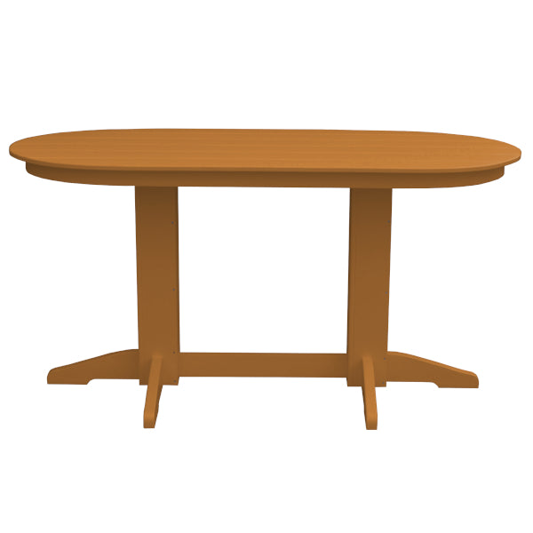 Modern Oval Counter Table for Kitchen & Bar - Stylish Dining & Entertaining Solution - Perfect for Breakfast Nook, Kitchen Island or Home Bar Setup