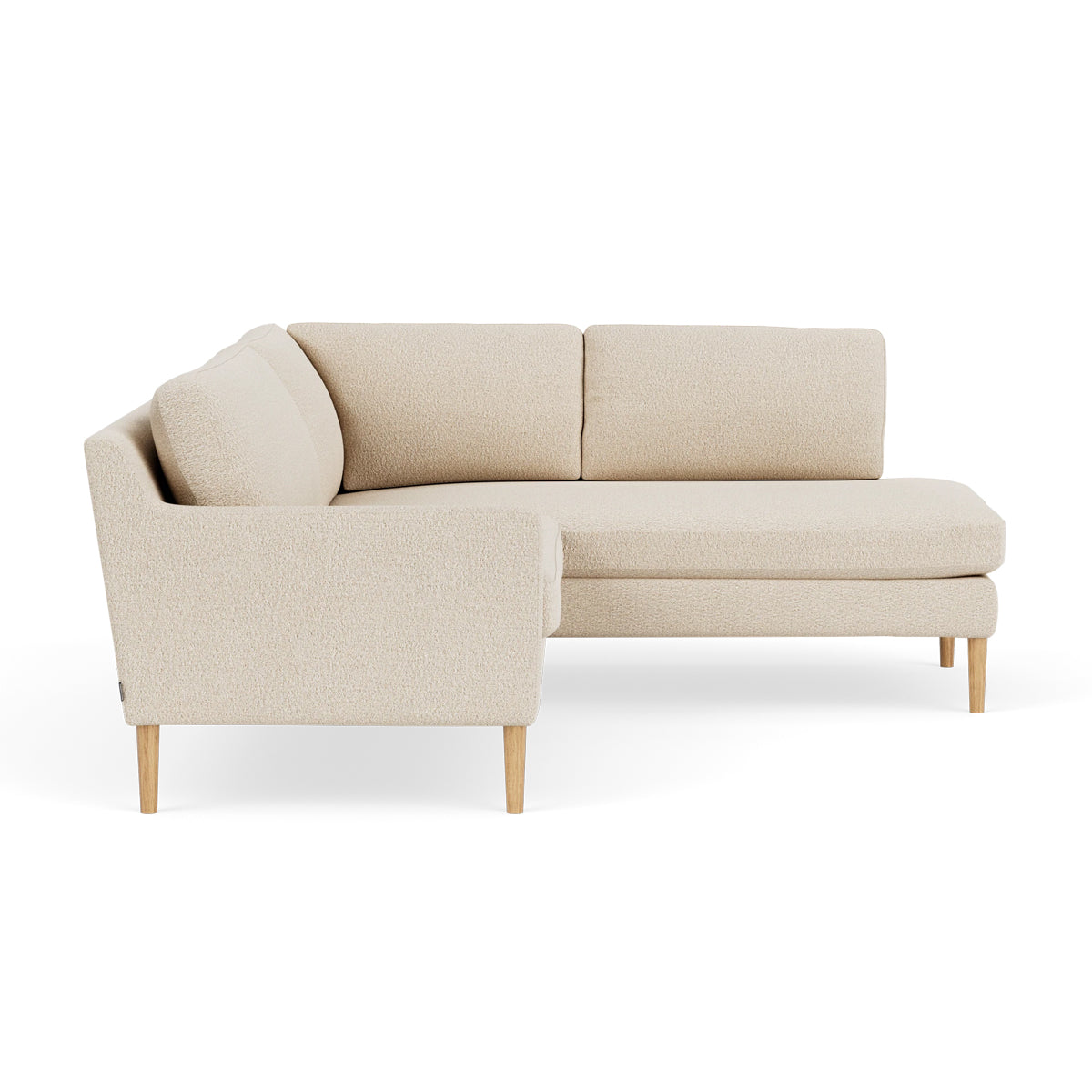 Astha Boucle Right Corner Sofa - Modern L-Shaped Sectional Couch for Living Room, Lounge & Small Spaces | Soft Upholstery, Comfortable Seating, Stylish Home Decor