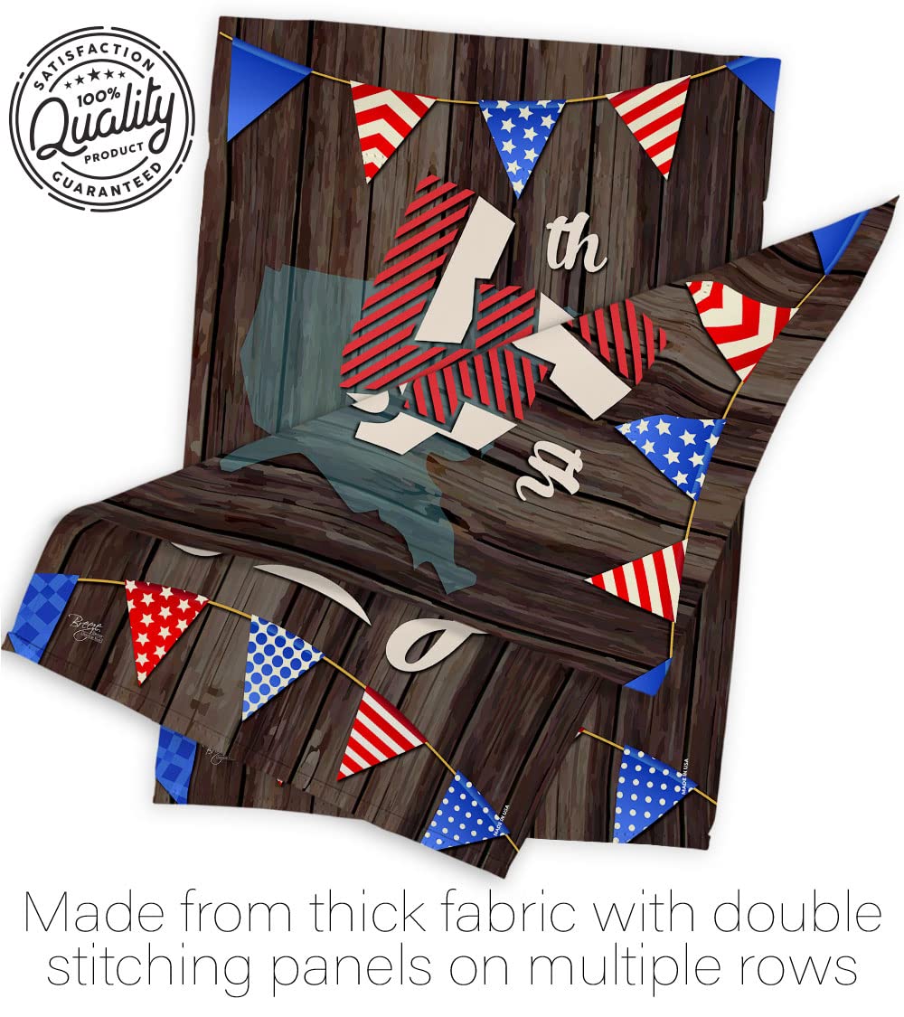 4th of July Garden Flag Set - Patriotic Independence Day Decor for BBQ & Yard