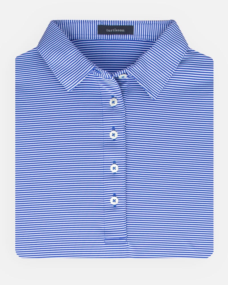 Women's Performance Polo Shirt - Moisture Wicking & Breathable - Stripe Design for Golf, Tennis & Active Lifestyle