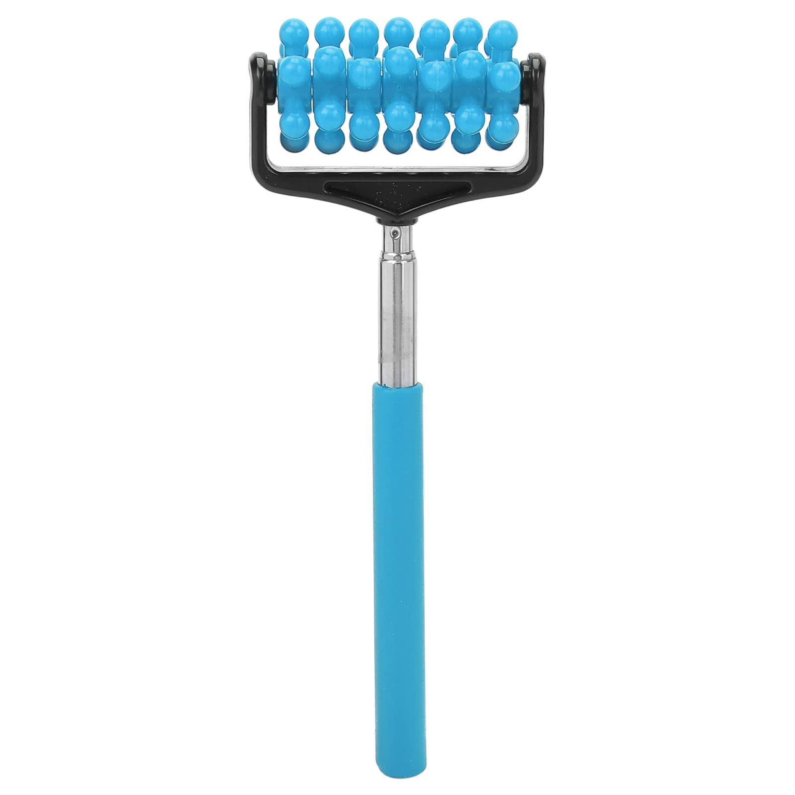 Uxsiya Adjustable Telescopic Massage Stick - Ergonomic Handle for Muscle Soreness Relief, Flexible Back Roller for Arms, Head & Body - Durable Wear-Resistant Design (Sky Blue) - Perfect for Post-Workout Recovery, Office Stress Relief & Home Relaxation
