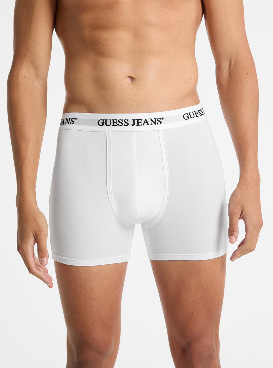 Guess Jeans Black & White 2 Pack Boxer Briefs for Men - Soft Cotton Underwear with Comfortable Waistband - Perfect for Everyday Wear, Gym & Travel