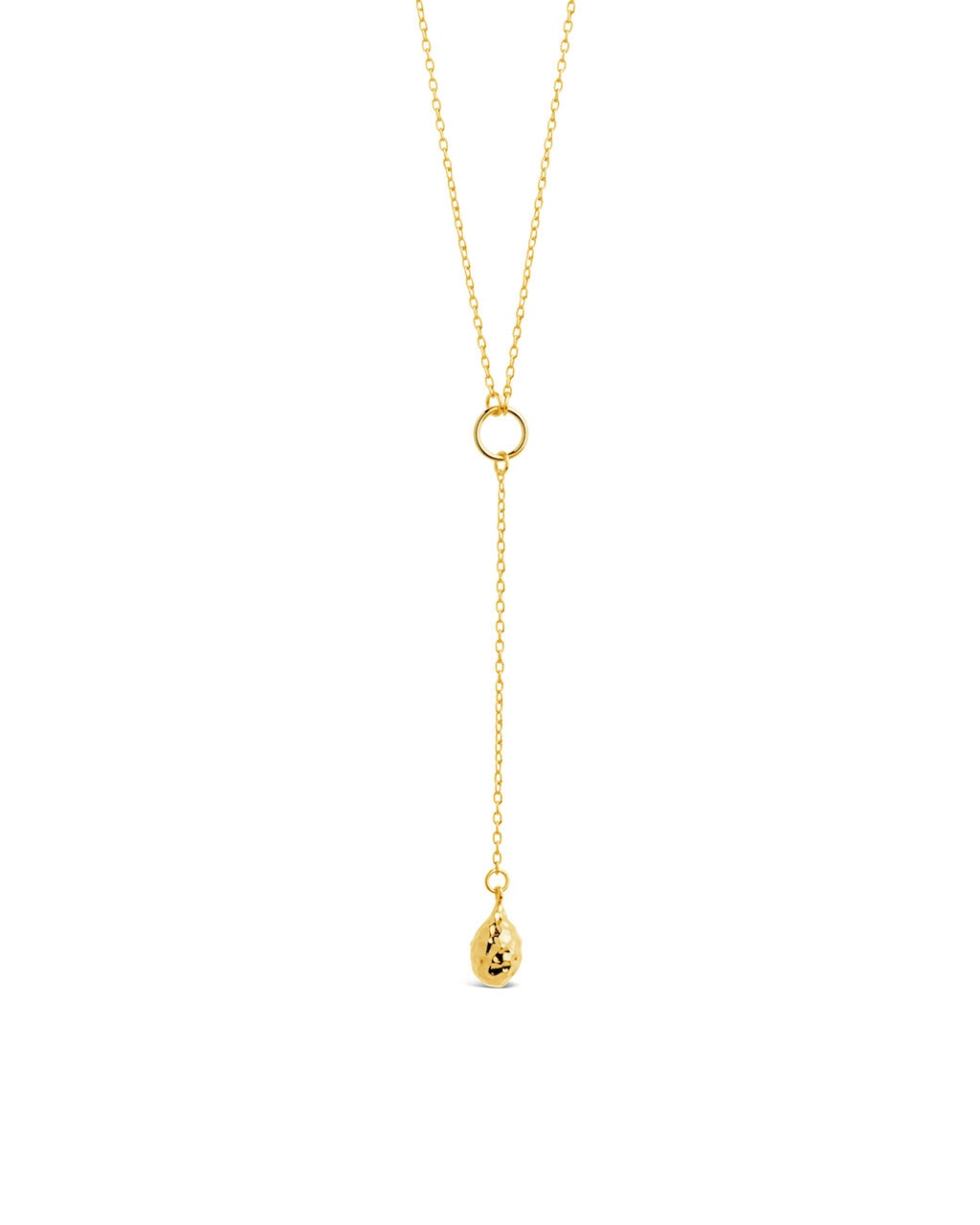Lee Molten Metal Lariat Necklace for Women - Elegant Layered Gold Chain Statement Jewelry for Party, Date Night & Special Occasions