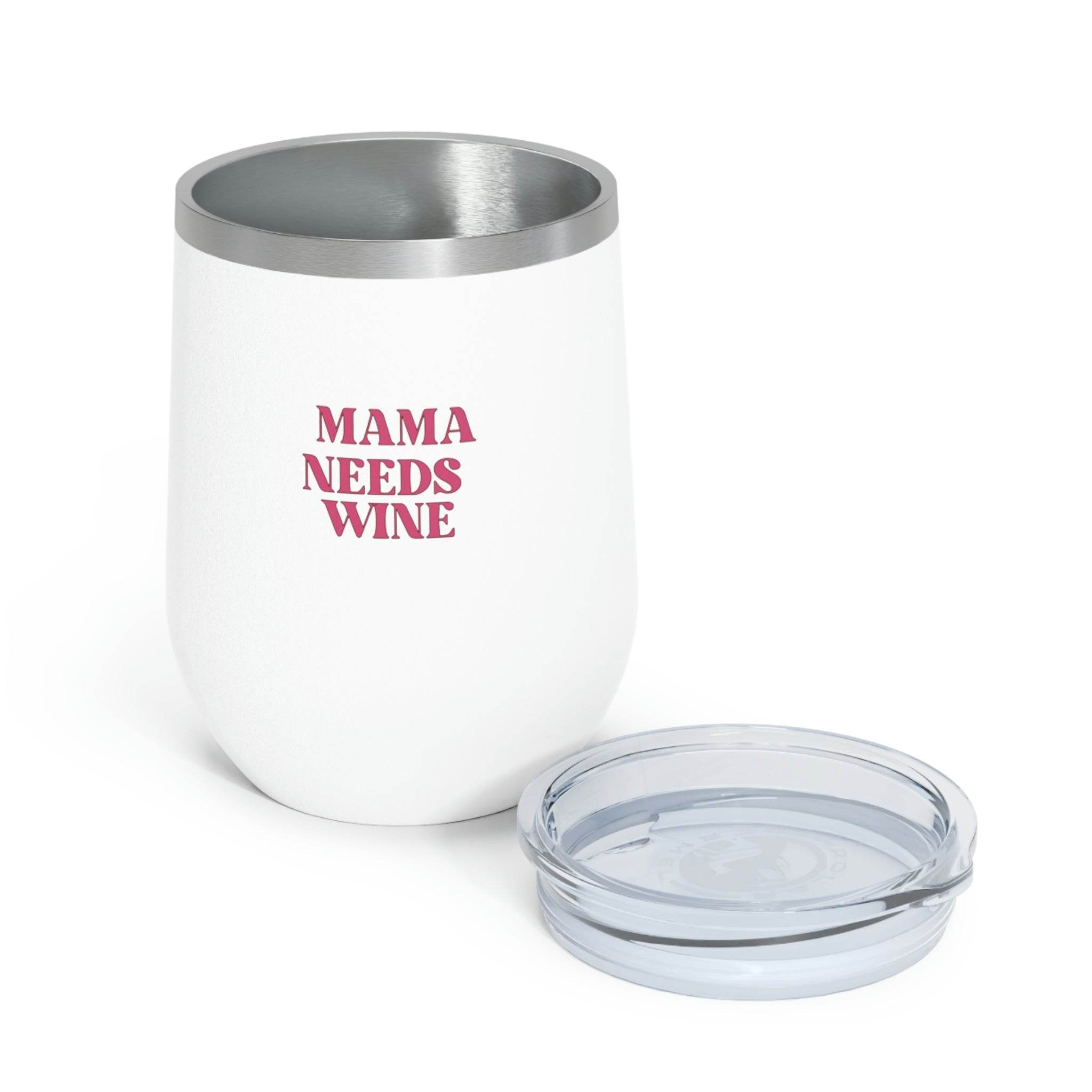 Insulated Wine Tumbler 12oz - Double Wall Stainless Steel Travel Cup with Lid - Perfect for Wine Lovers, Mom Gifts & Outdoor Activities