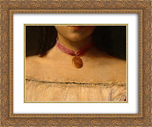 24x20 Gold Ornate Frame with Double Matted Museum Art Print - Floral Still Life by Ignace Henri Jean Fantin-Latour - Perfect for Living Room, Bedroom, or Office Wall Decor