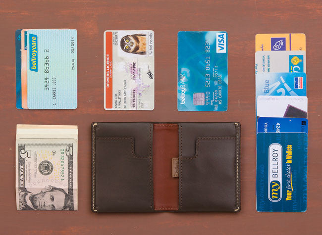 Bellroy Slim Sleeve Wallet - Ultra Thin Minimalist RFID Blocking Leather Wallet for Men - Perfect for Everyday Carry, Travel & Business Use