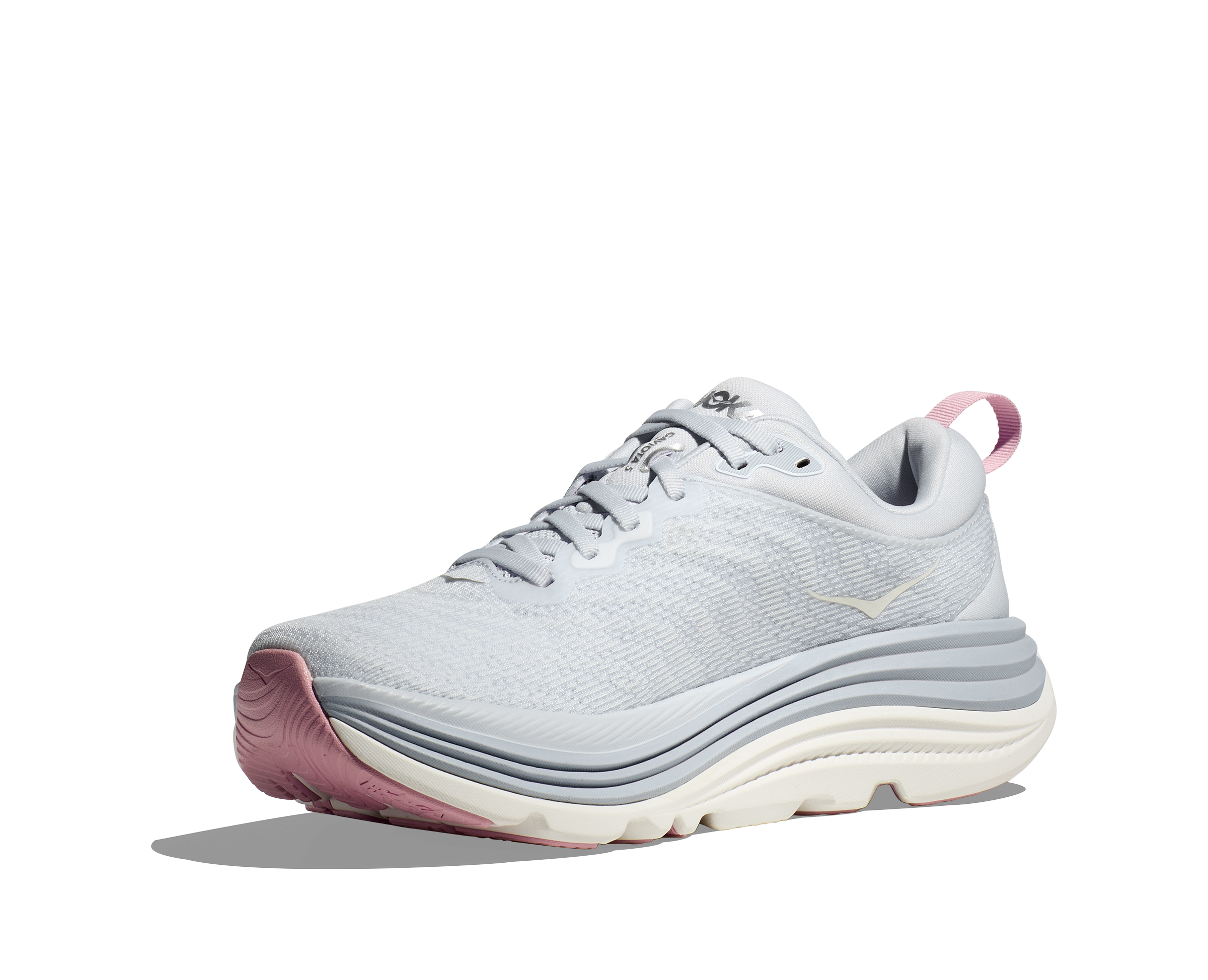 Women's HOKA Gaviota 5 Wide Running Shoes - Sea Ice/Pink Twilight - Stability & Cushion for Long Distance, Walking & Workouts