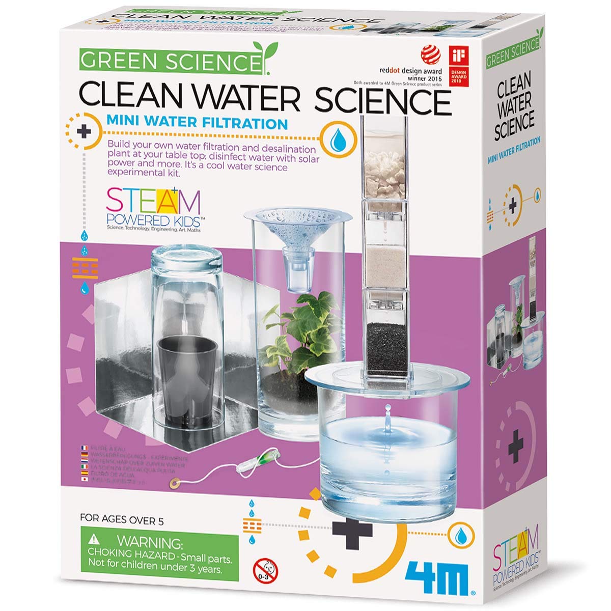 4M Clean Water Science Kit - STEM Educational Toy for Kids & Teens | Learn About Climate Change & Global Warming | Perfect Gift for Girls & Boys | Science Lab Experiments & Environmental Awareness Activities