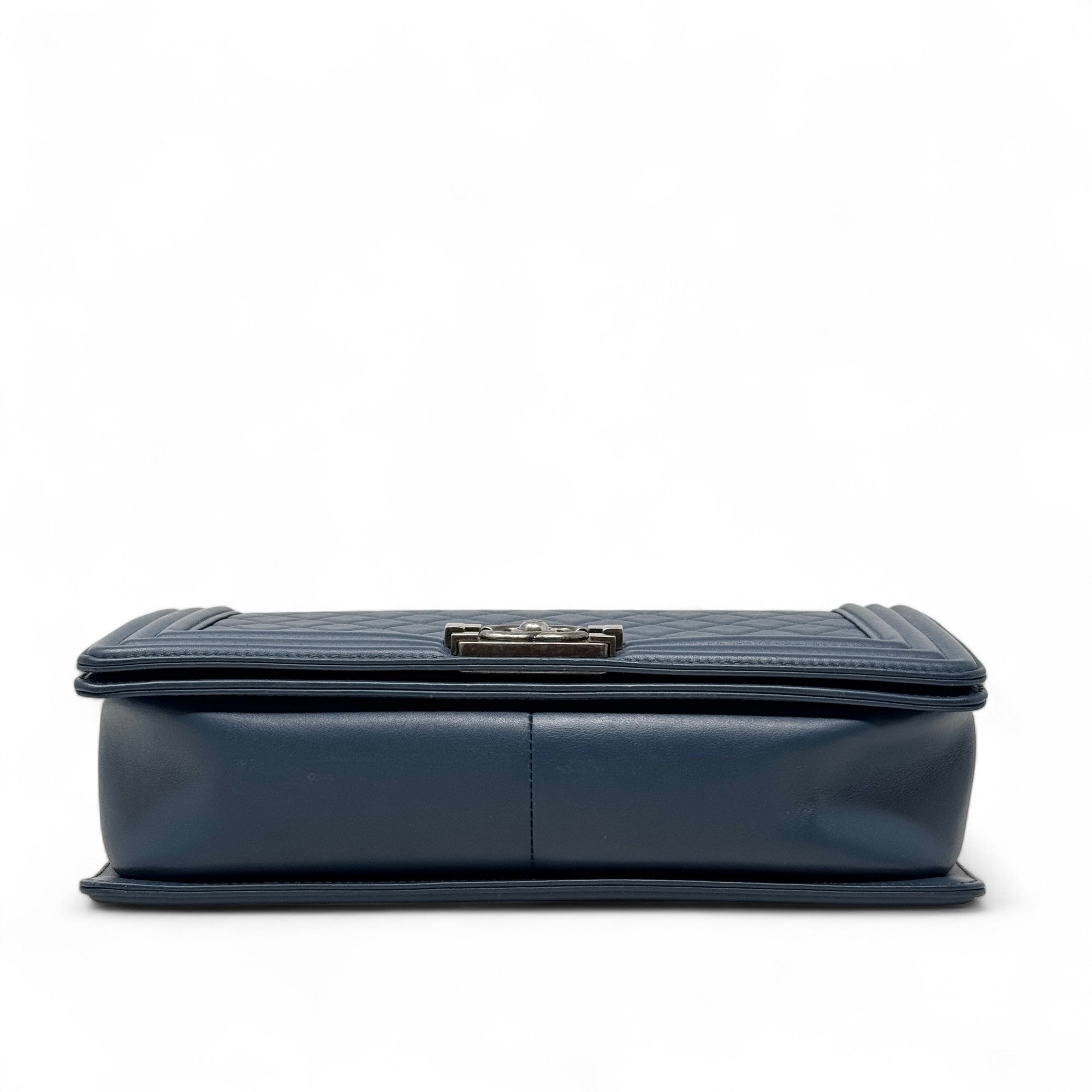 Chanel Blue Large Boy Bag - Luxury Designer Handbag for Women | Perfect for Parties, Weddings & Evening Events