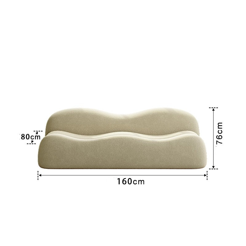 Wave Sofa - Modern Exclusive Design, Ultra Comfortable Cushioned Living Room Furniture for Relaxing & Entertaining Guests