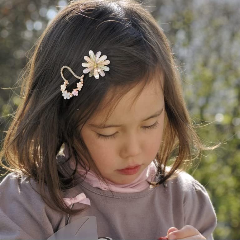 Korean Hair Clips for Women & Girls - Bling Rhinestone Pearl Resin Acrylic Hair Accessories Set | Bobby Pins & Hair Slides for Kids, Teens & Adults | Perfect for Weddings, Parties & Daily Styling