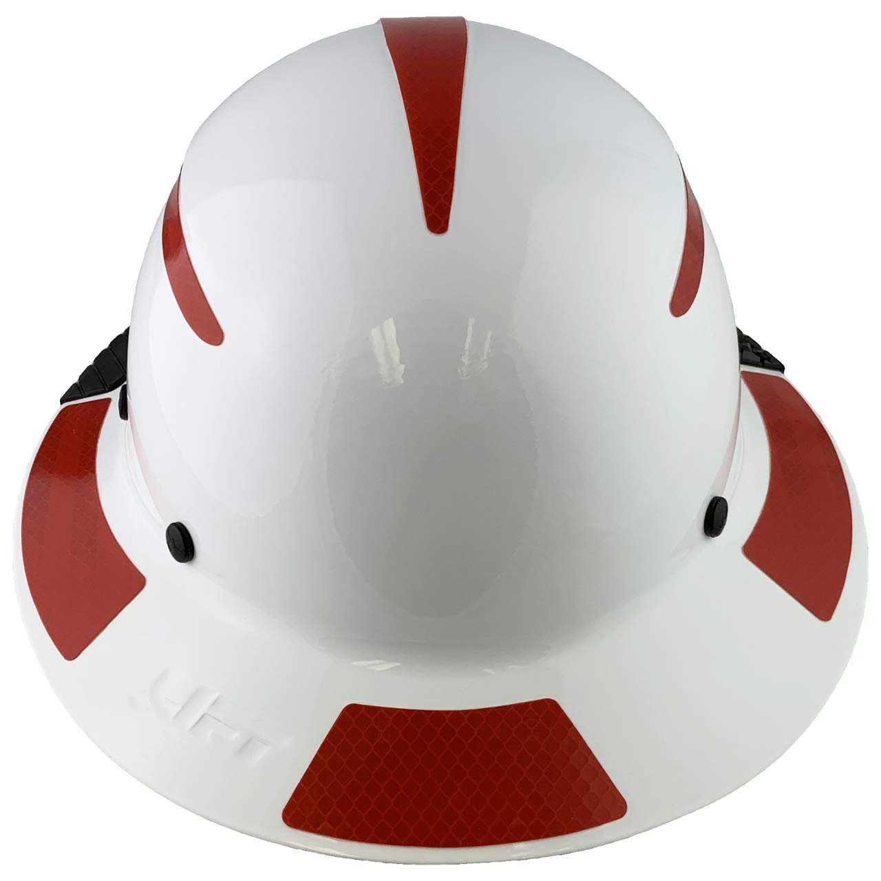 Fiberglass Composite Full Brim Safety Hard Hat - ANSI Certified Lift Helmet with Reflective Decals (White/Red) & Free Tote Bag - Ideal for Construction, Roofing & Industrial Work Safety