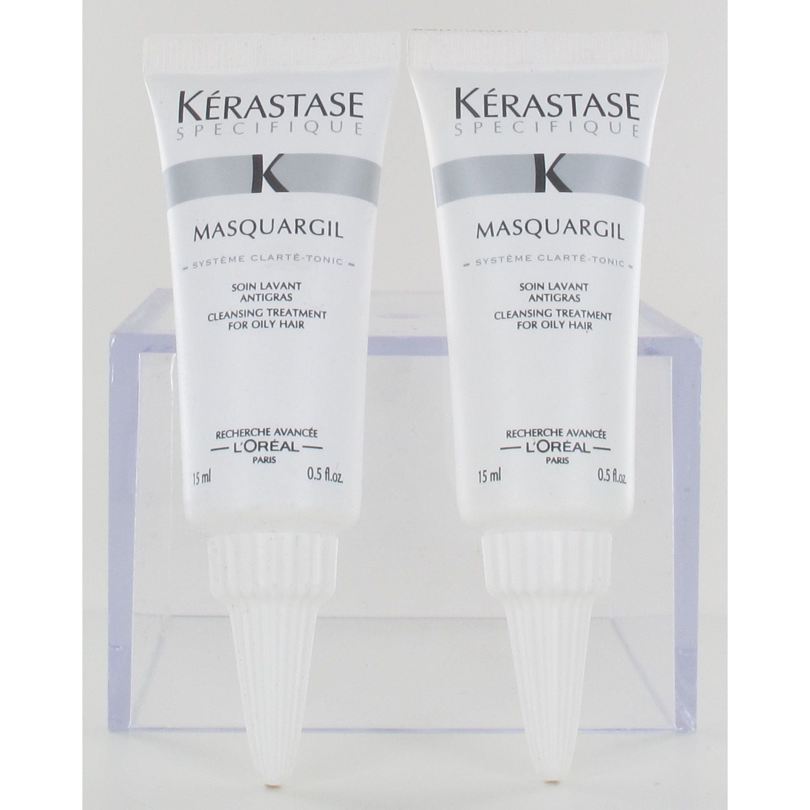 Kerastase Masquargil Cleansing Treatment 0.5 oz - Hydrating Hair Mask for Dry & Damaged Hair - Single Use Pack - Perfect for Travel & Salon Treatments