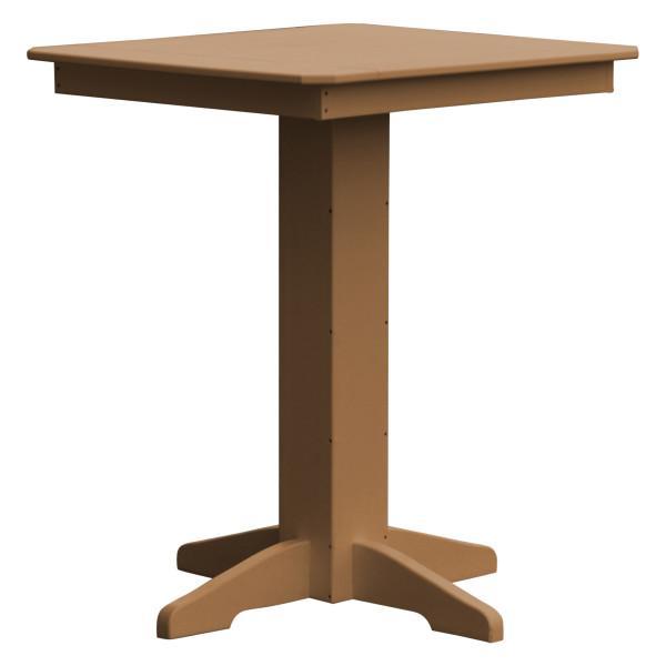 Eco-Friendly Recycled Plastic Square Bar Table - Durable Outdoor & Indoor Patio Furniture for Restaurants, Cafes, and Home Decoration