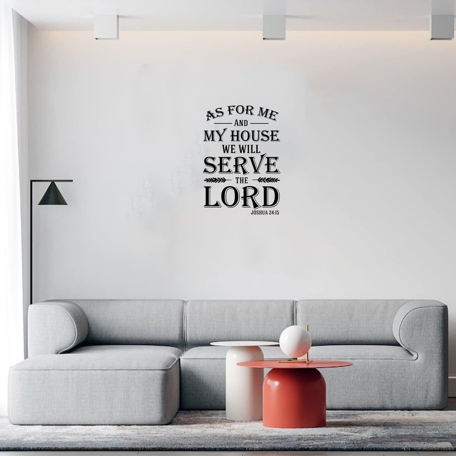 Inspiring 'As for Me and My House We Will Serve The Lord' Vinyl Wall Decal - Bible Verse Home Decor for Living Room, Bedroom & Nursery - Motivational Christian Wall Art Sticker for Faith-Based Interior Design