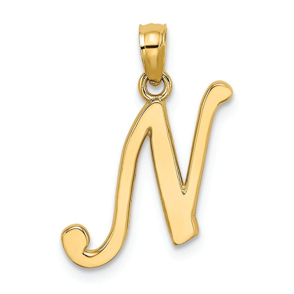 FJC Finejewelers 14k Yellow Gold Personalized Initial Charm Pendant - Perfect for Gifts, Birthdays & Everyday Elegance