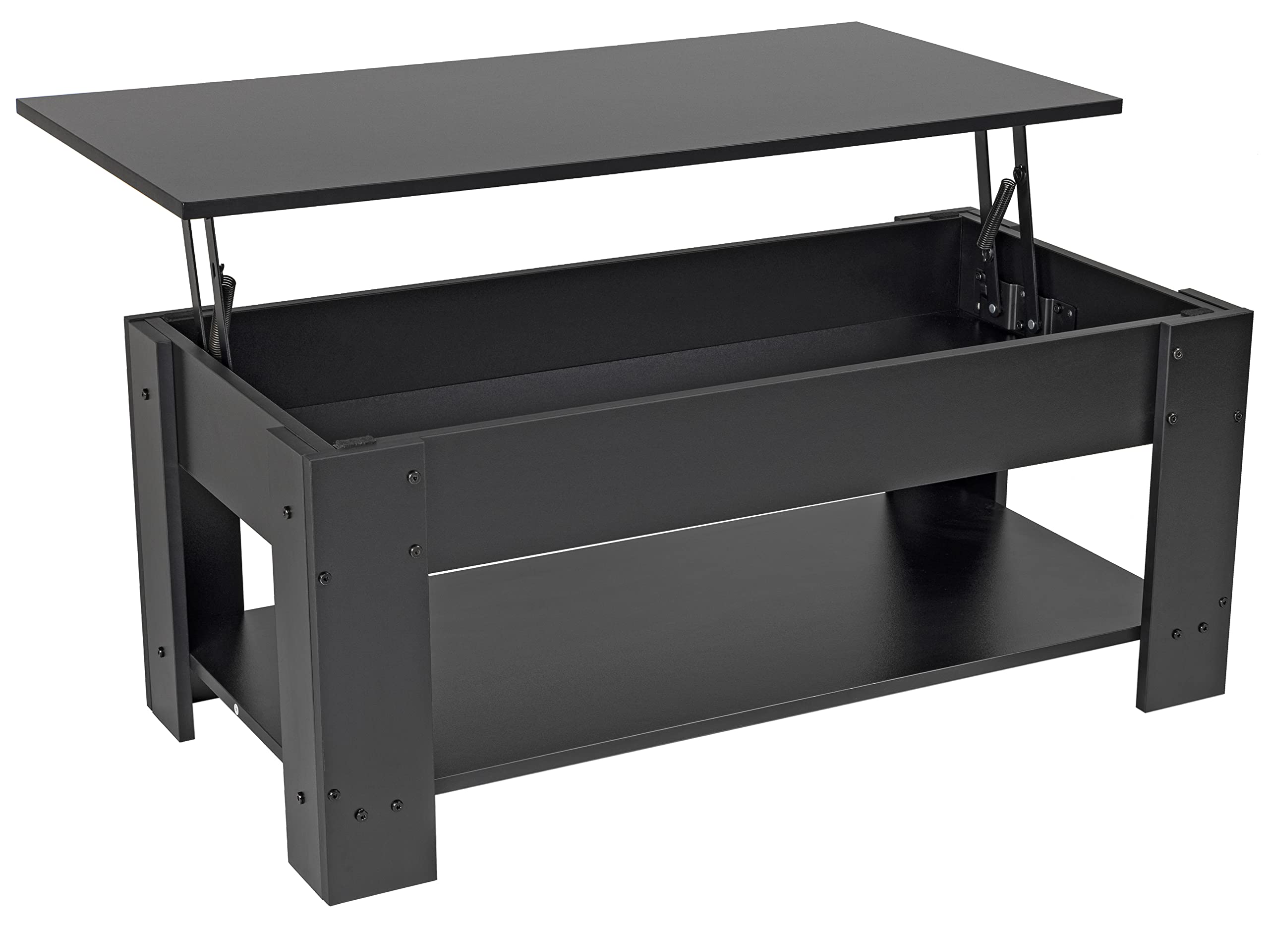 BalanceFrom BFCT Black Coffee Table - Modern & Stylish Living Room Furniture for Home Decor, Office, or Lounge Use