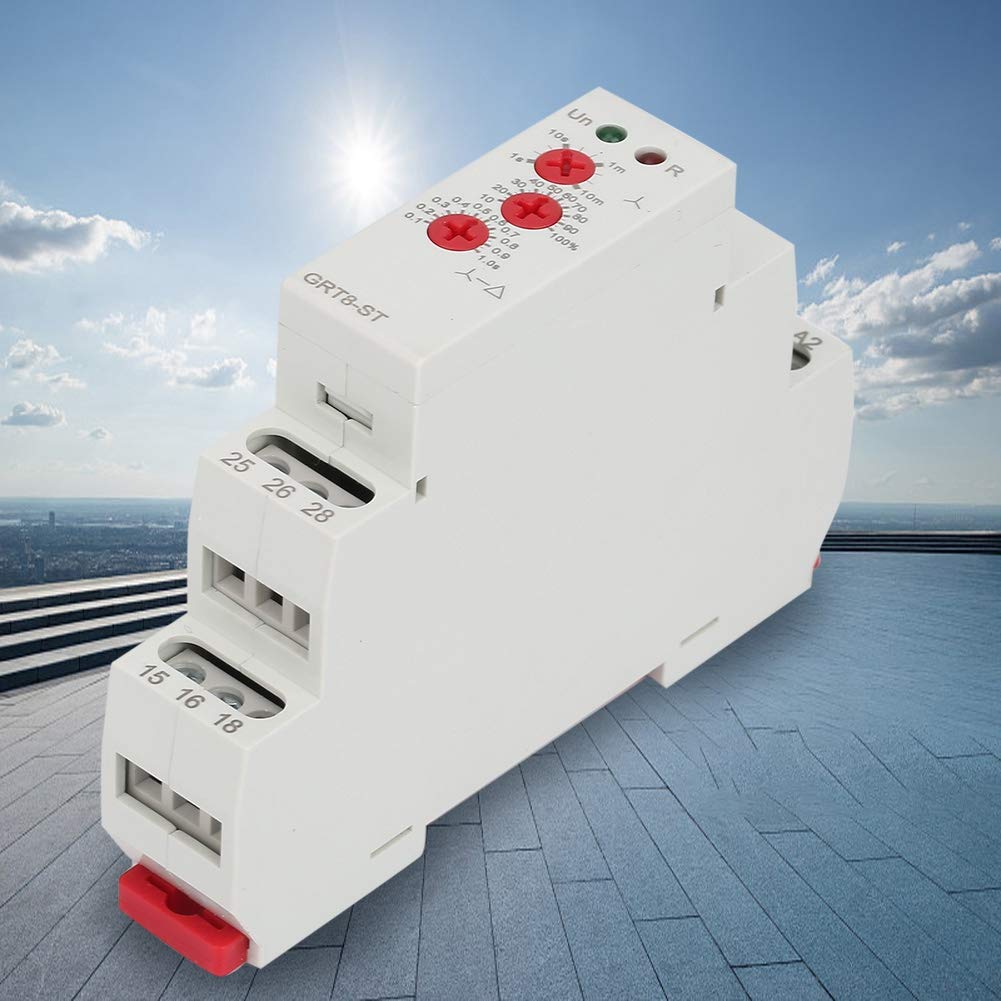 AC/DC 12-240V Delta Timer Soft Starter with Delay Relay & LED Status Indicator - Motor Starter for Delta Motors (A230) | Perfect for Industrial Equipment, HVAC Systems, and Automation Control
