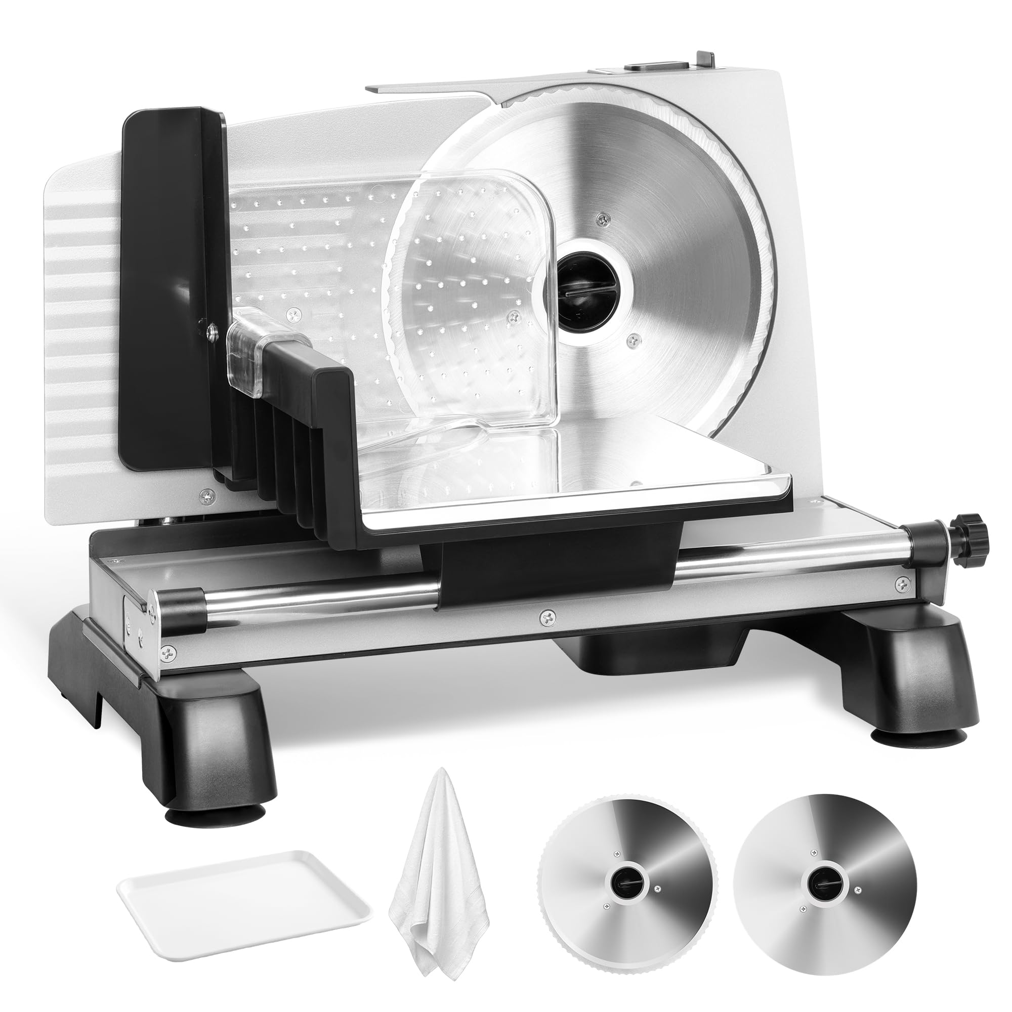 200W Electric Meat Slicer Machine with 2 Removable 7.5