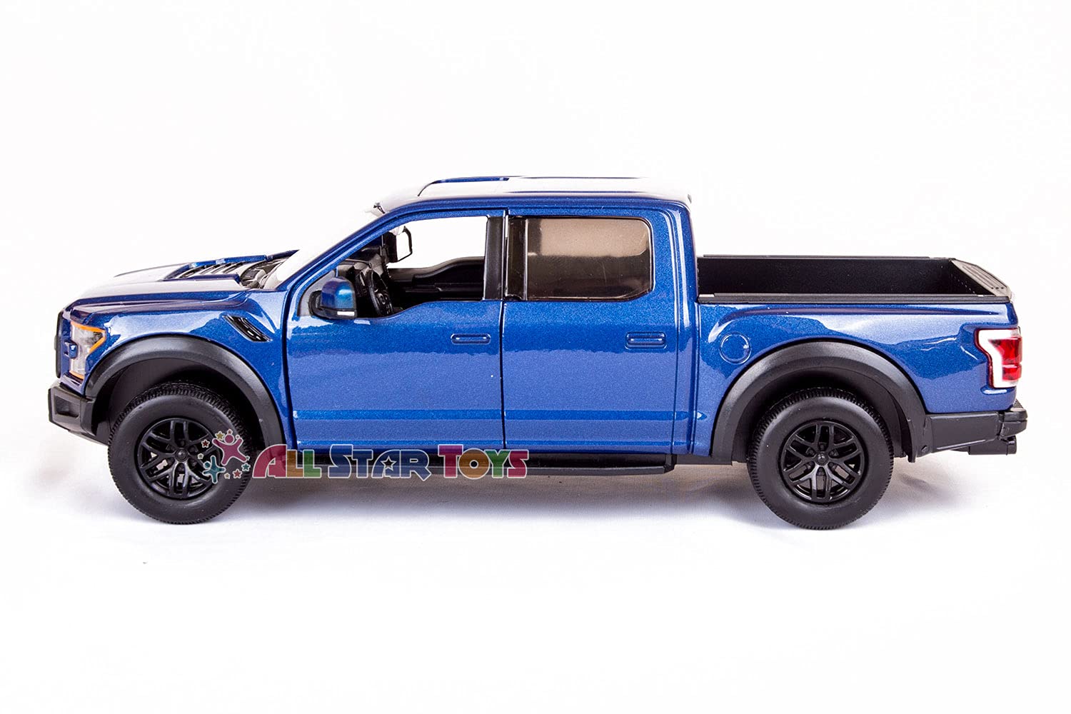 1:24 Scale 2017 Ford F-150 Raptor Blue Diecast Model Car - Motormax 79344 - Collectible Toy for Adults & Kids, Perfect for Display, Gifts & Car Enthusiasts