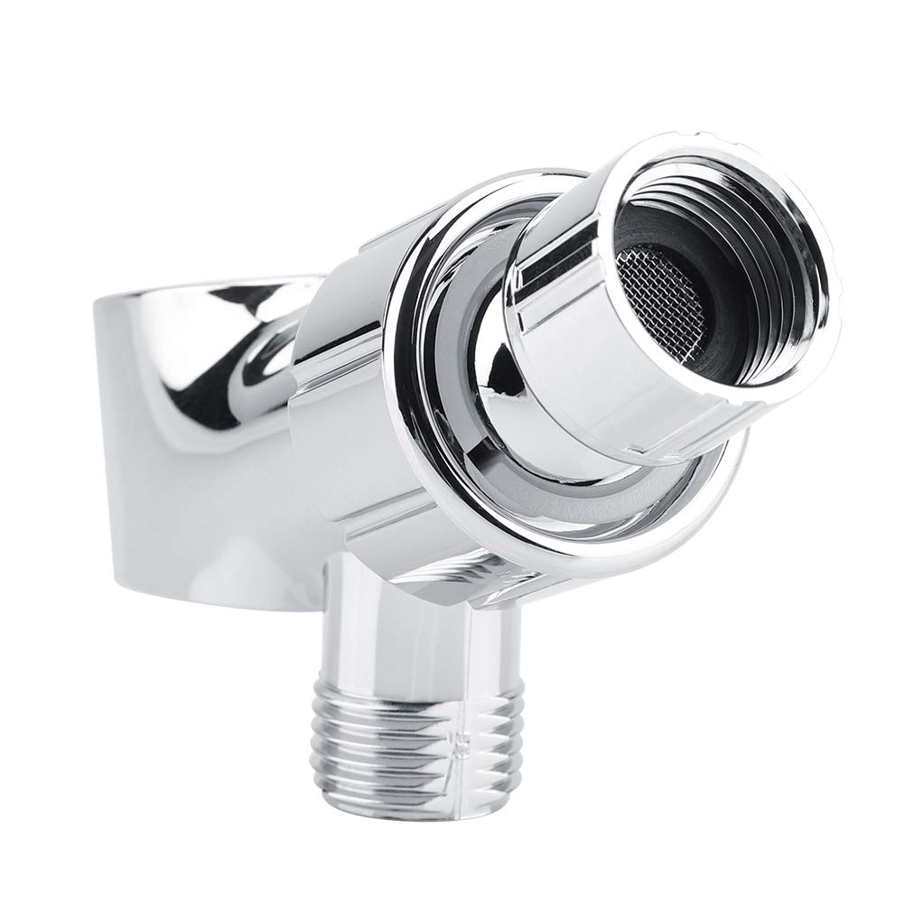Zerodis 3-Way Shower Arm Holder - Plastic Plated Mounting Bracket for Handheld Shower Head & Diverter - Modern Bathroom Accessories for Shower Organization & Space Saving