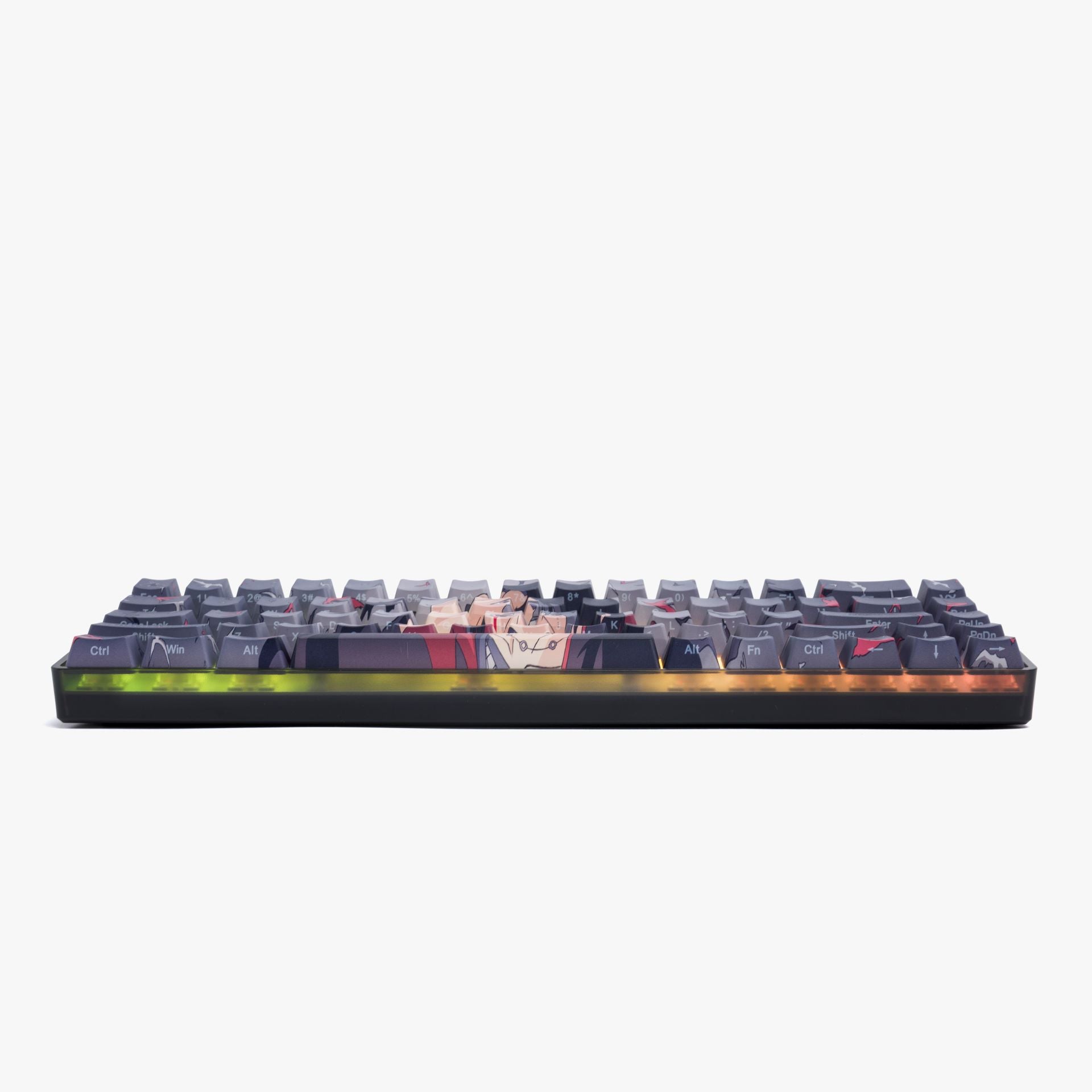 Naruto x HG Basecamp 65HE Mechanical Keyboard - Itachi Uchiha Themed Custom Gaming Keyboard for PC/Mac - Perfect for Anime Fans & Typing Enthusiasts