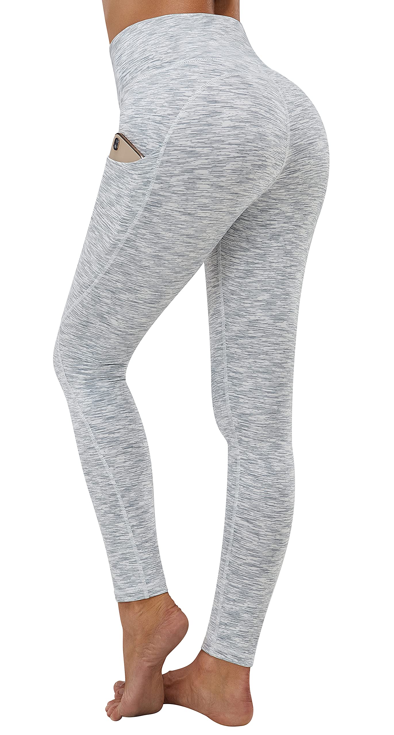 PHISOCKAT High Waist Yoga Pants for Women with Pockets - Tummy Control Workout Leggings - Comfortable Gym & Running Pants for Yoga, Pilates & Lounge Wear