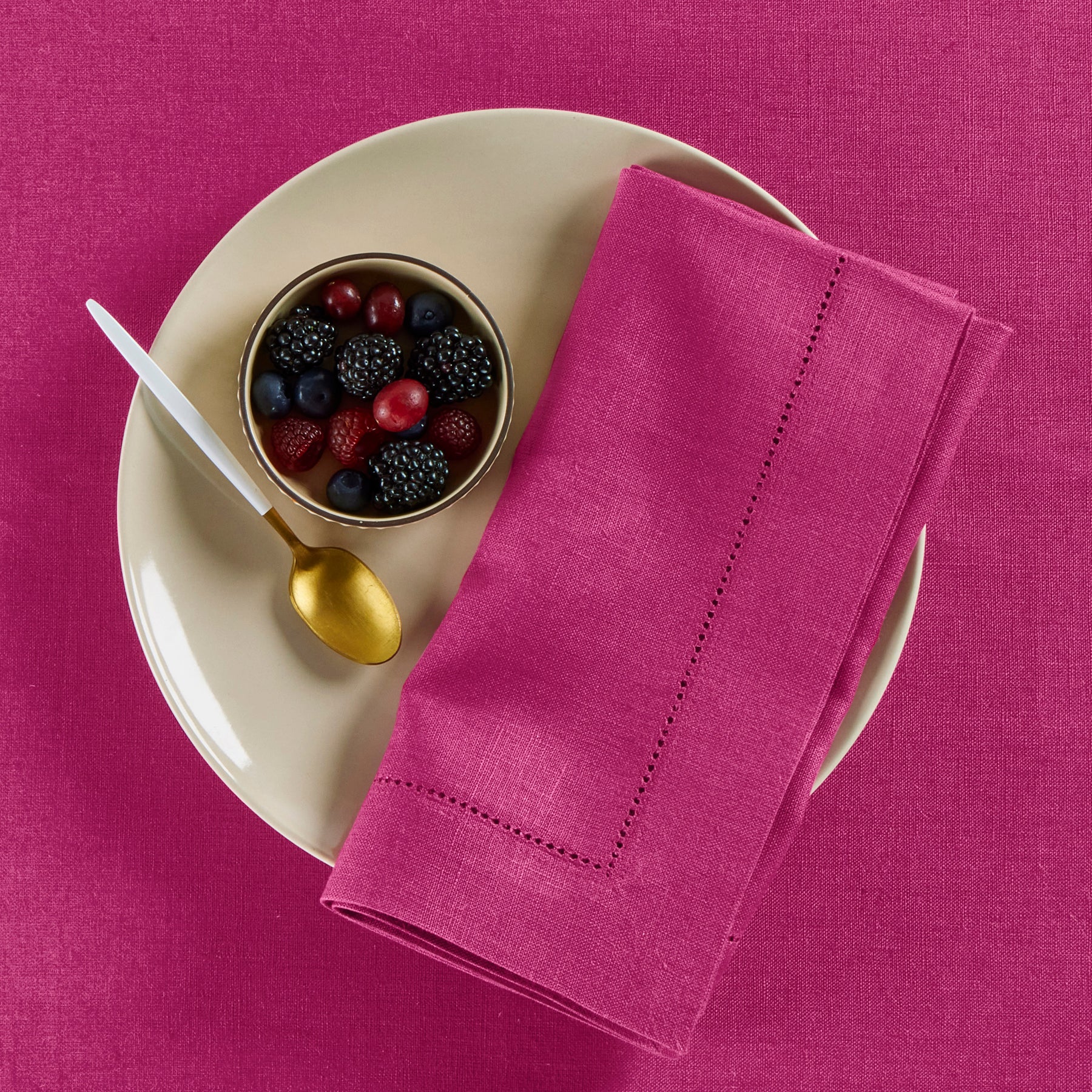 Premium Medium Weight Hemstitch Napkins - 12-Pack White Linen Dinner Napkins for Formal Dining, Weddings & Special Occasions
