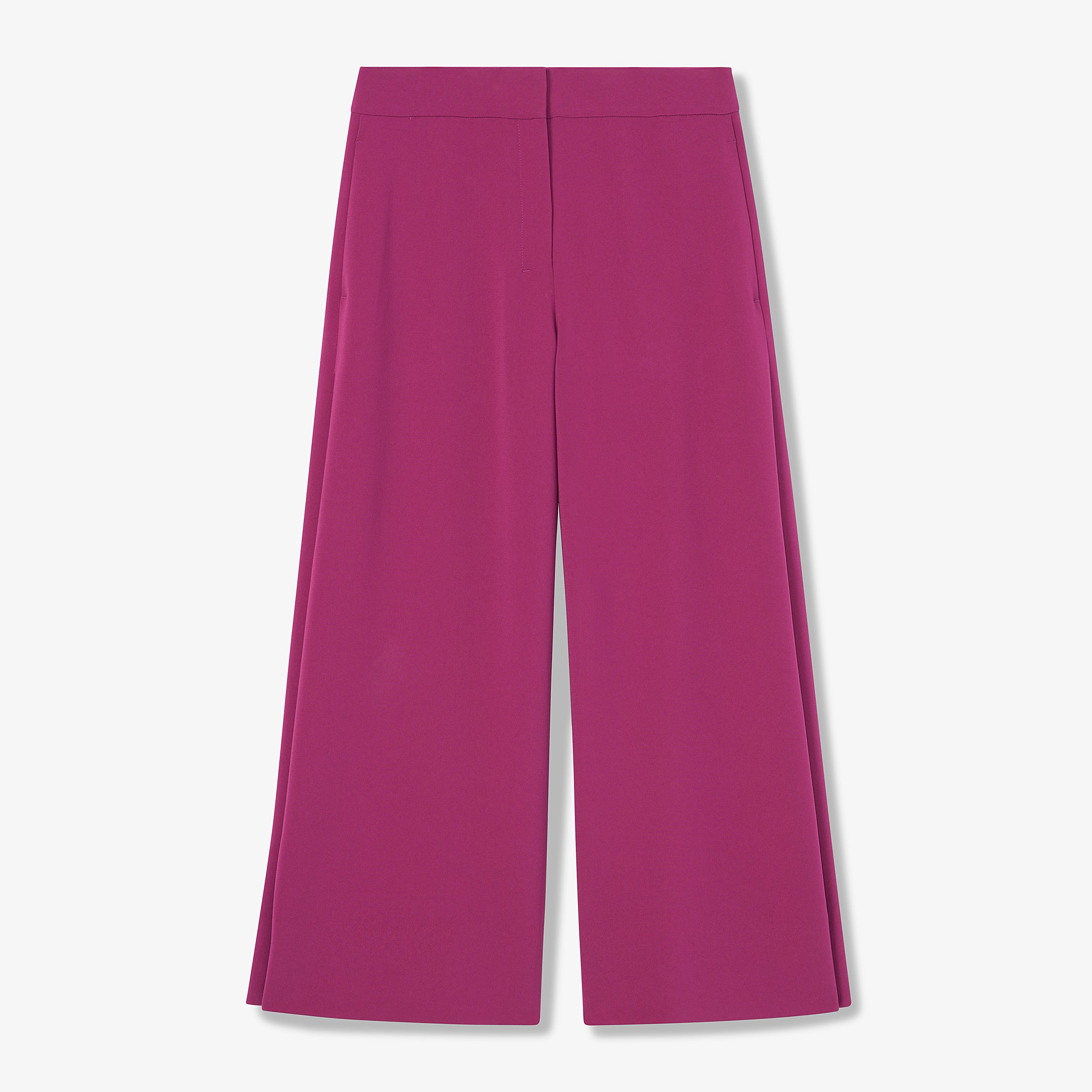 Eco-Friendly Heavy Crepe Culotte Pants in Berry Color - Perfect for Casual Wear, Office Outfits & Sustainable Fashion
