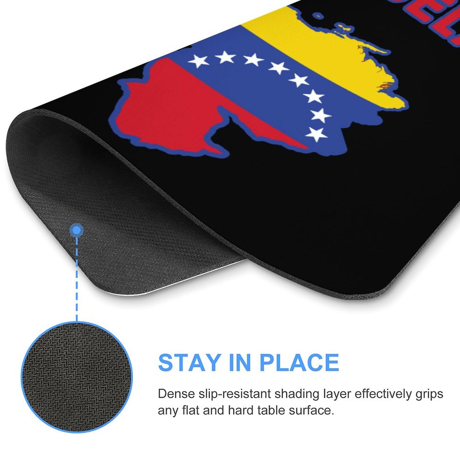 Venezuela Flag Map Mouse Pad - Durable, Non-Slip, Waterproof Gaming Mouse Mat for Home & Office (25x30cm) | Perfect for PC, Laptop, Workstation & Gaming Setup